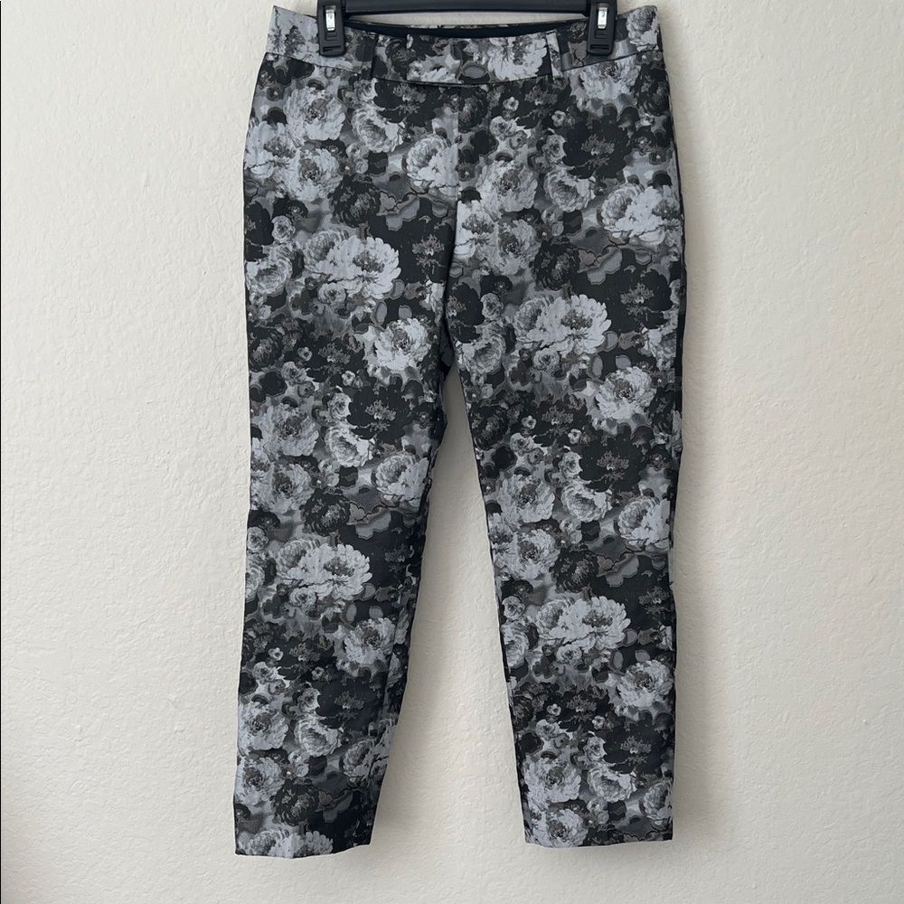 NWOT Banana Republic Jacquard Career Cropped Pants in Size 4